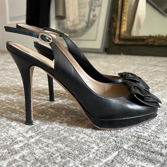 Valentino Black Slingback Pump Size 39 - Picture 2 of 5